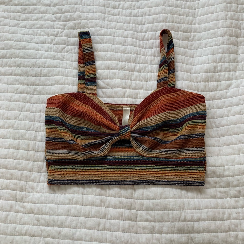 Striped crop top size M